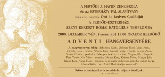 ADVENTI HANGVERSENY